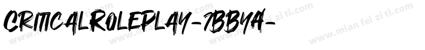 CriticalRolePlay-7BByA字体转换
