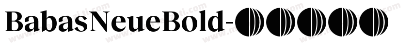 BabasNeueBold字体转换