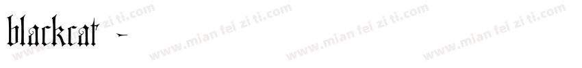 blackcat字体字体转换