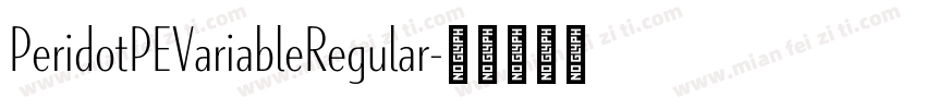 PeridotPEVariableRegular字体转换