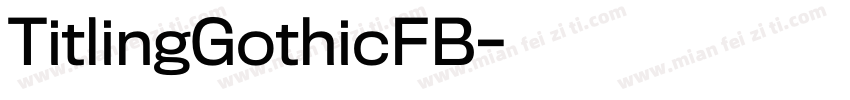 TitlingGothicFB字体转换