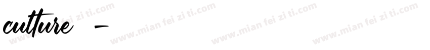 culture字体字体转换