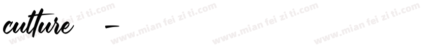 culture字体包字体转换