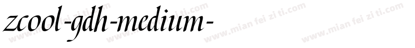 zcool-gdh-medium字体转换