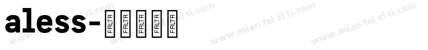 aless字体转换