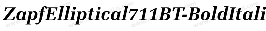 ZapfElliptical711BT-BoldItalic字体转换