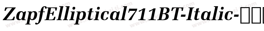 ZapfElliptical711BT-Italic字体转换