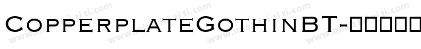 CopperplateGothinBT字体转换