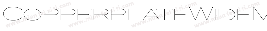 CopperplateWideMedium字体转换