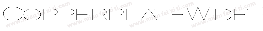 CopperplateWideRegular字体转换
