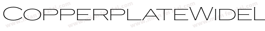 CopperplateWideLight字体转换