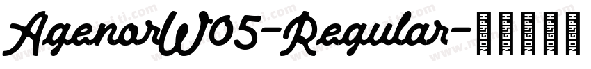 AgenorW05-Regular字体转换