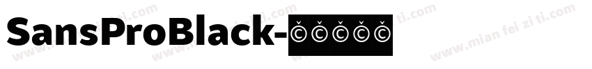 SansProBlack字体转换