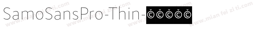 SamoSansPro-Thin字体转换