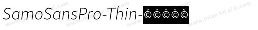SamoSansPro-Thin字体转换