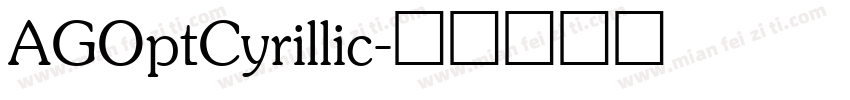 AGOptCyrillic字体转换