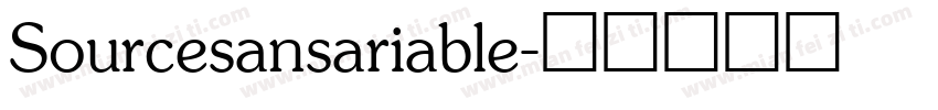 Sourcesansariable字体转换