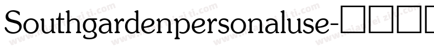 Southgardenpersonaluse字体转换