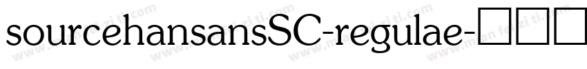 sourcehansansSC-regulae字体转换
