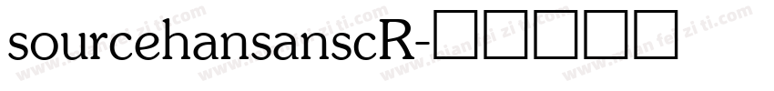 sourcehansanscR字体转换