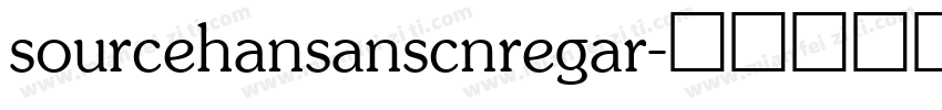 sourcehansanscnregar字体转换
