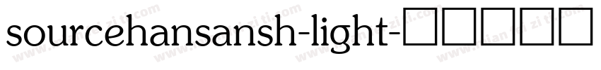 sourcehansansh-light字体转换