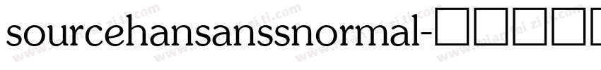 sourcehansanssnormal字体转换