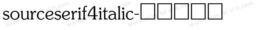 sourceserif4italic字体转换