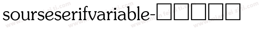 sourseserifvariable字体转换