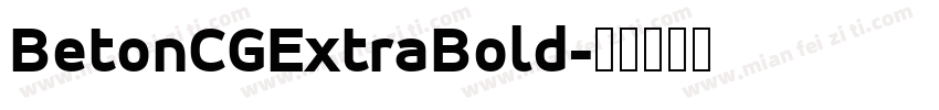 BetonCGExtraBold字体转换