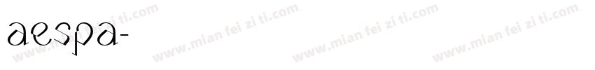 aespa字体转换