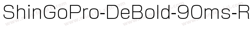 ShinGoPro-DeBold-90ms-RKSJ-H字体转换