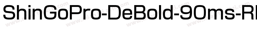 ShinGoPro-DeBold-90ms-RKSJ-H字体转换