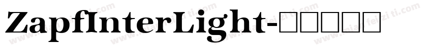 ZapfInterLight字体转换