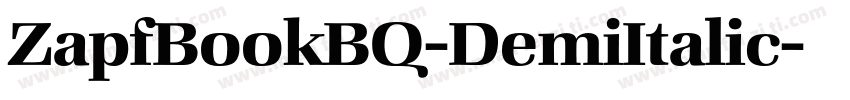 ZapfBookBQ-DemiItalic字体转换