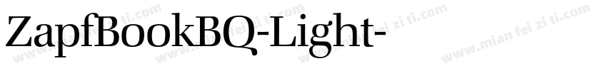 ZapfBookBQ-Light字体转换