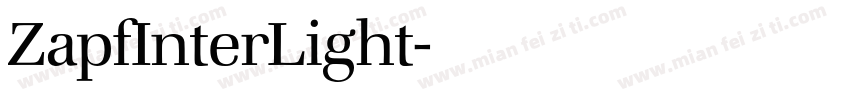 ZapfInterLight字体转换
