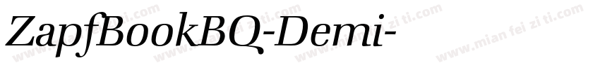 ZapfBookBQ-Demi字体转换