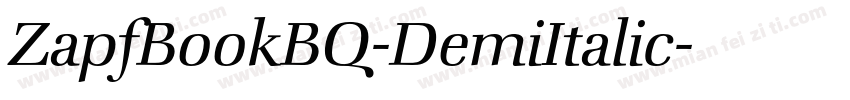 ZapfBookBQ-DemiItalic字体转换