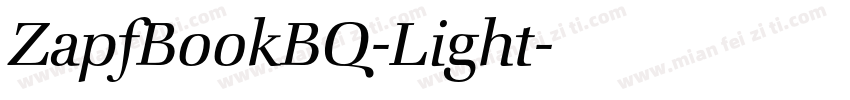 ZapfBookBQ-Light字体转换