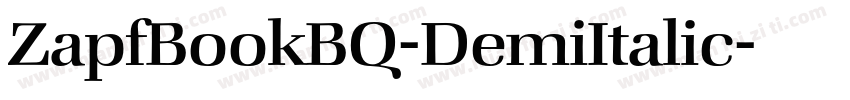 ZapfBookBQ-DemiItalic字体转换