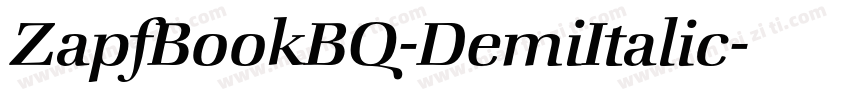 ZapfBookBQ-DemiItalic字体转换