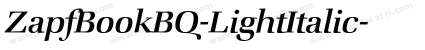 ZapfBookBQ-LightItalic字体转换