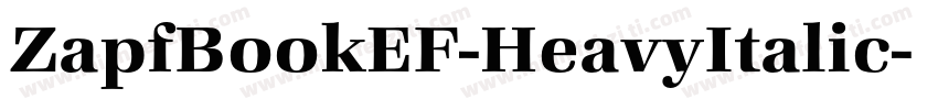 ZapfBookEF-HeavyItalic字体转换