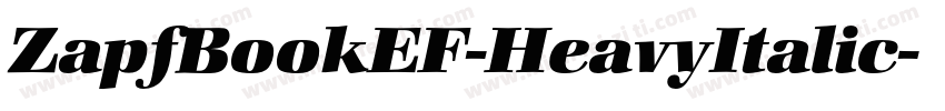 ZapfBookEF-HeavyItalic字体转换
