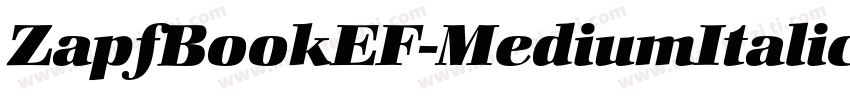 ZapfBookEF-MediumItalic字体转换