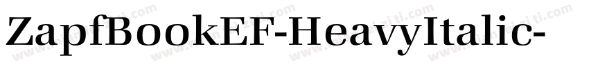 ZapfBookEF-HeavyItalic字体转换