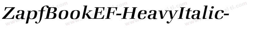 ZapfBookEF-HeavyItalic字体转换