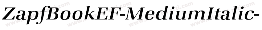 ZapfBookEF-MediumItalic字体转换