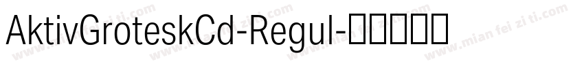 AktivGroteskCd-Regul字体转换
